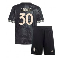 Juventus Jonathan David #30 Koszulka Trzecia dzieci 2025-26 Krótki Rękaw (+ krótkie spodenki)